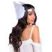 Повязка на голову с крыльями Leg Avenue Feather headband White, перья и натуральная кожа