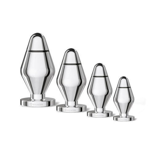 Металева анальна пробка Mystim Big John для електростимулятора, діаметр 6,5 см