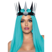 Корона злой королевы Leg Avenue Faux leather spiked crown, искусственная кожа, заклепки Корона злой королевы Leg Avenue Faux leather spiked crown, искусственная кожа, заклепки