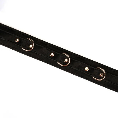 Ошейник с поводком Liebe Seele Boudoir Amor Collar with Leash Black