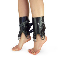 Поножи манжеты для подвеса за ноги Art of Sex Leg Cuffs For Suspension из натуральной кожи Черные