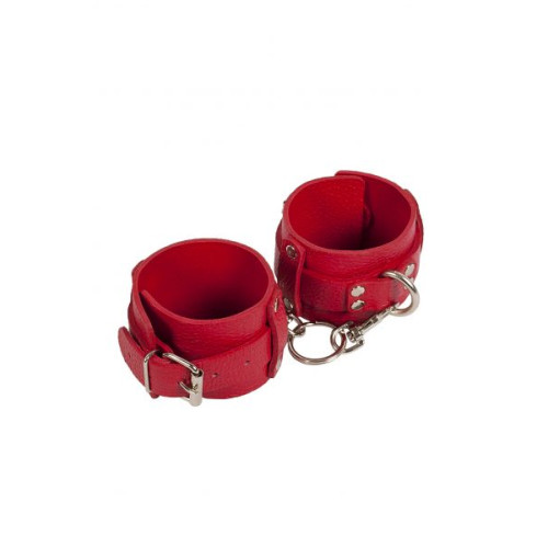 Наручники sLash Leather Dominant Hand Cuffs, Red