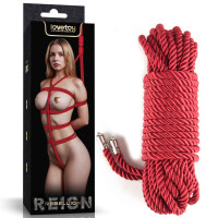 Веревка LoveToy Rebellion Reign Bondage Rope Red, 10 м