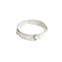 Ошейник sLash Slave Leather Collar, White