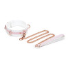 Нашийник з повідцем Liebe Seele White & Pink Fairy Goat Leather Collar