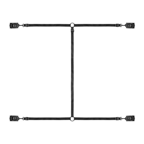 Фиксатор на кровать с наручниками и поножами Bedroom Fantasies: Under the bed Restraint Bondage Set