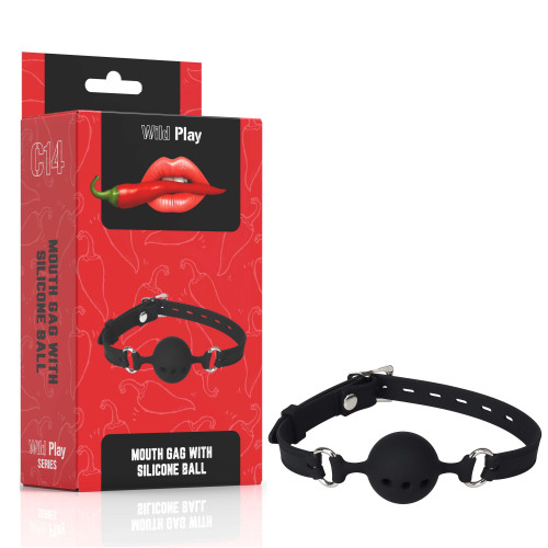 Кляп Erospace Wild Play Mouth Gag With Silicone Ball C14