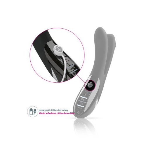 Вібратор подвійний з електростимуляцією Mystim Tingling Aparte eStim Міостимулятор Чорний