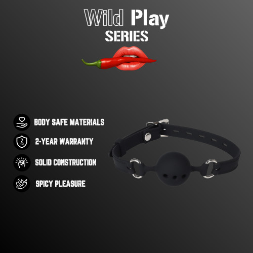 Кляп Erospace Wild Play Mouth Gag With Silicone Ball C14