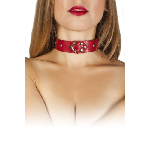 Ошейник sLash Leather Restraints Collar, Red