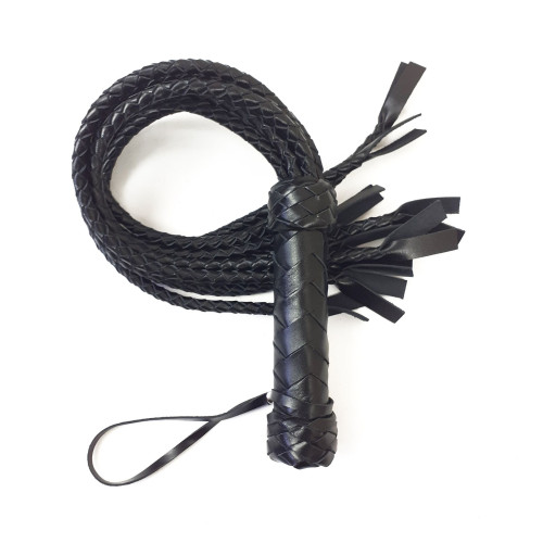 Флогер Art of Sex Кішка, 9 плетених хвостів по 50 см, Чорний