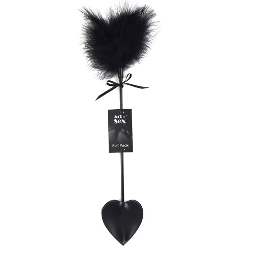 Щекоталка со шлепалкой Пика Art of Sex – Puff Peak, черная
