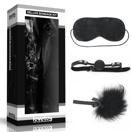 Набір БДСМ LoveToy Deluxe Bondage Kit (маска, кляп, пір'їнка)
