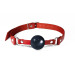 Кляп силиконовый Feral Feelings Silicon Ball Gag Red/Black, красный ремень, черный шарик