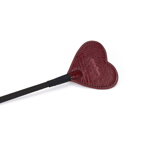 Шлепалка-сердечко Liebe Seele Wine Red Riding Crop with Heart-Shape Tip, натуральная кожа