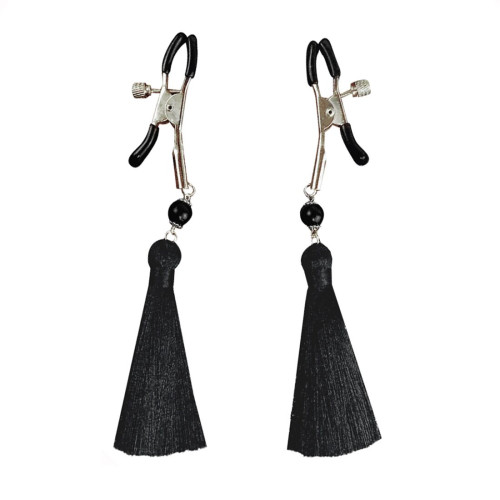 Зажим для сосков Art of Sex - Nipple clamps Black Tassels