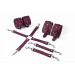 Набор для БДСМ 3 в 1 Feral Feelings BDSM Kit 3 Burgundy, burgundy, наручники, поножи, крестовина