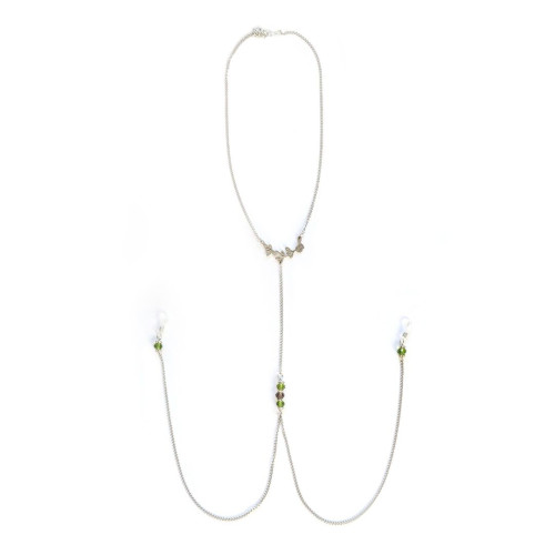 Украшение с цепочками и бусинами для сосков Art of Sex – Silvestra