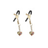 Зажимы для сосков Liebe Seele Nipple Clamps Gold Heart-shaped Flowers on Blue