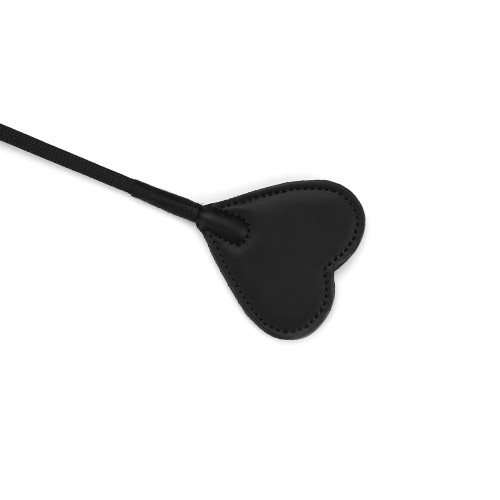 Шлепалка-сердечко Liebe Seele Black Organosilicon Riding Crop, экокожа