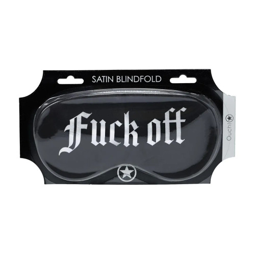 Маска на очі Ouch! Satin Blindfold Fuck Off Black