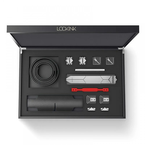 Набор БДСМ девайсов Lockink, натуральная кожа и металл, черный, 5 предметов