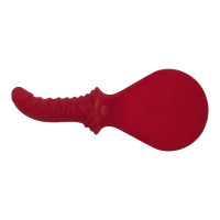 Шлепалка с фаллоимитатором Fun Factory BÜCK DICH, красная, силиконовая, с ребристой ручкой Шлепалка с фаллоимитатором Fun Factory BÜCK DICH, красная, силиконовая, с ребристой ручкой