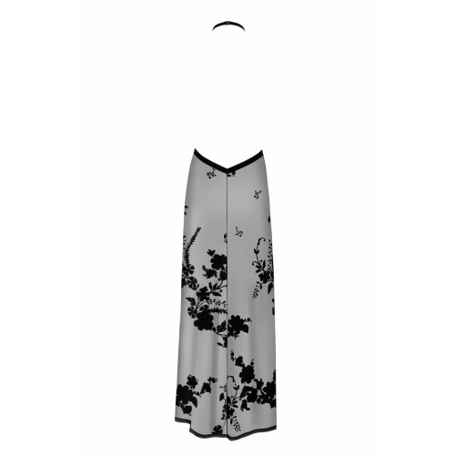 Сукня Noir Handmade F312 Divinity long flocked mesh dress with open back - S