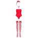 Боді Obsessive Kissmas teddy red S/M