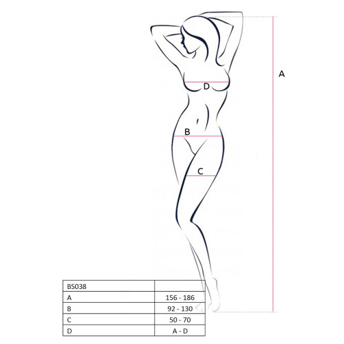 Бодистокинг Passion BS038 S/XL Красный