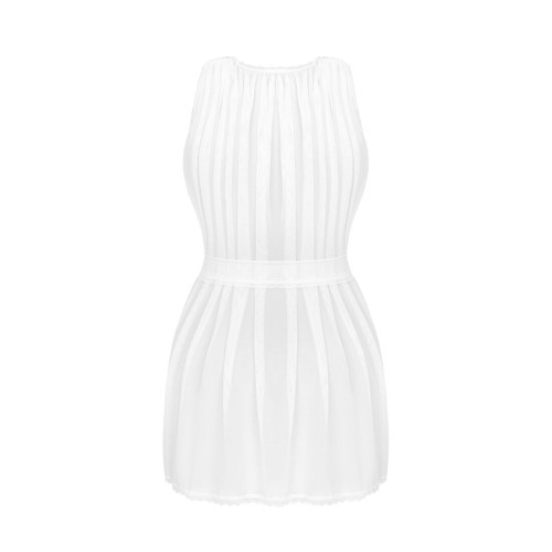 Полупрозрачный пеньюар Obsessive Heavenlly peignoir белый XL/2XL