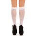 Гольфи ажурні Leg Avenue Sweetheart Ruffle Cuff Knee Highs, білі, малюнок-сердечка