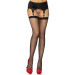Чулки-сетка со швом Leg Avenue Fishnet thigh highs with bow декор: бантики, стразы Black One size