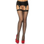 Чулки-сетка со швом Leg Avenue Fishnet thigh highs with bow декор: бантики, стразы Black One size
