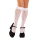 Гольфи ажурні Leg Avenue Sweetheart Ruffle Cuff Knee Highs, білі, малюнок-сердечка