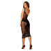 Полупрозрачное платье меди Obsessive D609 dress черное S/M/L
