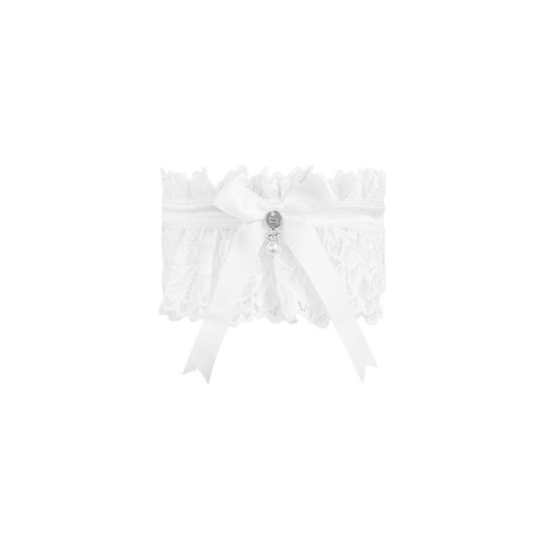 Ажурна підв’язка Obsessive Amor Blanco garter, white