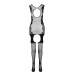 Ажурный бодистокинг с чулками Passion BS082 black