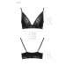 Еластичний топ з мереживом Passion PS001 TOP L, black