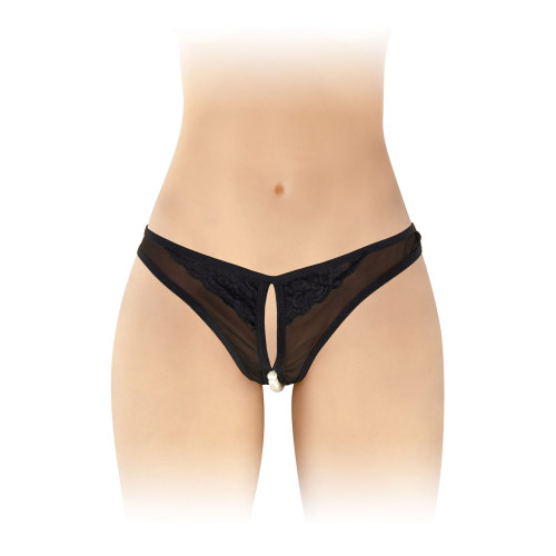 Трусики с жемчугом и доступом Fashion Secret Sophie Черные