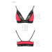 Еластичний топ з мереживом Passion PS001 TOP S, red-black
