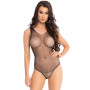 Боди Leg Avenue Rhinestone fishnet bodysuit Black OS