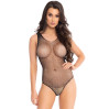 Боди Leg Avenue Rhinestone fishnet bodysuit Black OS
