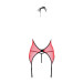 Корсет з пажами для панчіх Passion PEONIA CORSET red S/M