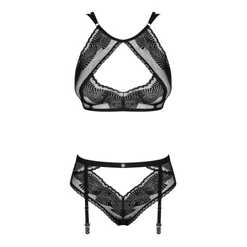 Комплект Obsessive Allastia 2-pcs set black L/XL