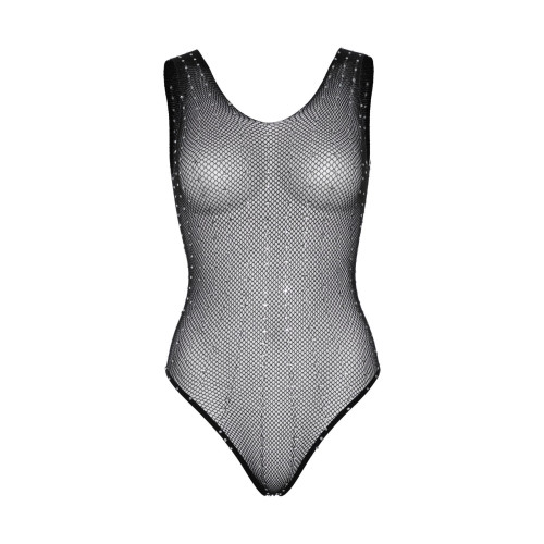 Боди Leg Avenue Rhinestone fishnet bodysuit Black OS