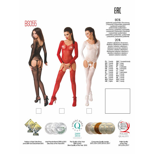 Бодистокинг Passion BS055 Красный S/M/L