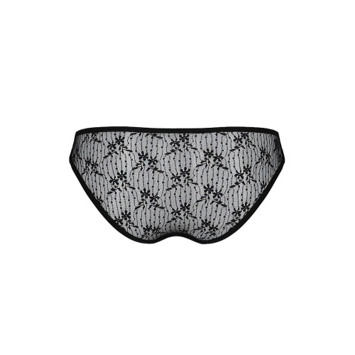 Трусики слепые с кружевной сеточкой Passion Dina Thong black L/XL