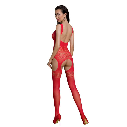 Бодістокінг Passion ECO BS005 red, щільний, відкритий доступ