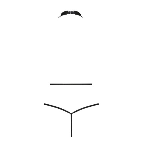 Боді-халтер з екошкіри Passion JANNIES BODY black XXL/XXXL